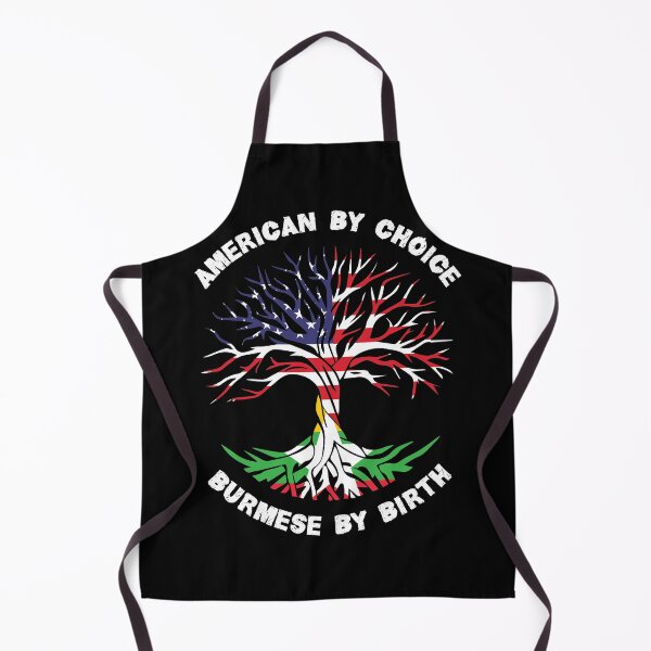Item preview, Burmese By Birth American By Choice, Half Burmese Half American Flag, Burmese Roots Tree designed and sold by ArtsyloShop.