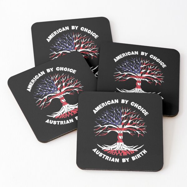 Item preview, Austrian By Birth American By Choice, Half Austrian Half American Flag, Austrian Roots Tree designed and sold by ArtsyloShop.