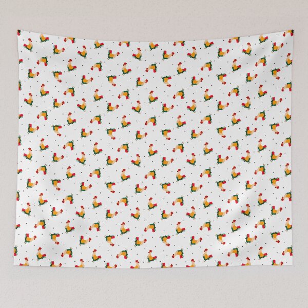 Item preview, Roosters  and polka dots on white background.  designed and sold by BychkovaEvgenia.