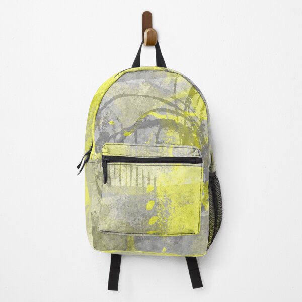 Item preview, Modern Yellow and Gray Abstract Expressionist Painting designed and sold by NancyMerkle.