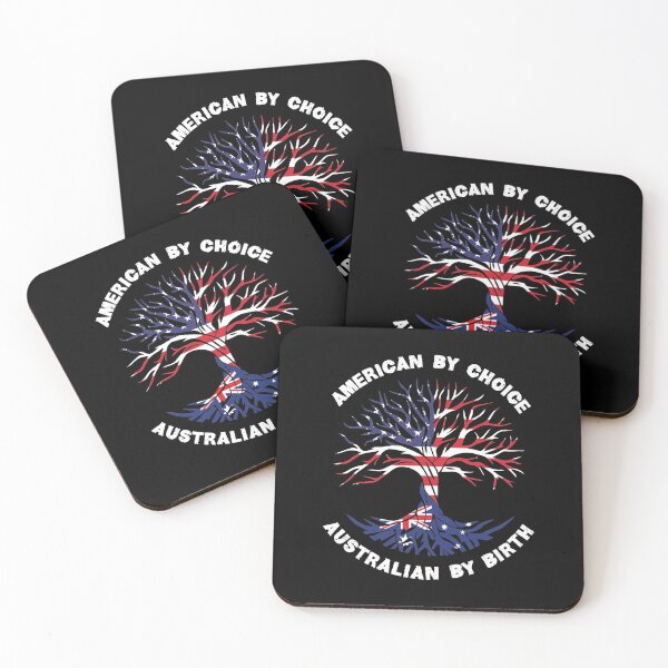 Item preview, Australian By Birth American By Choice, Half Australian Half American Flag, Australian Roots Tree designed and sold by ArtsyloShop.