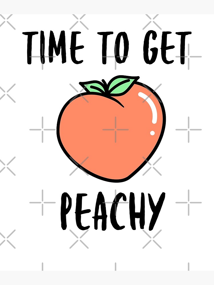 Let's Get Peachy - comic kawaii pink peach fitness | Art Print
