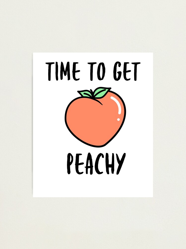 Let's Get Peachy - comic kawaii pink peach fitness Sticker