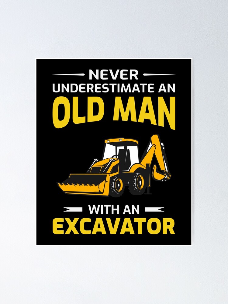 Excavator Heavy Equipment Operator Dad Fathers day