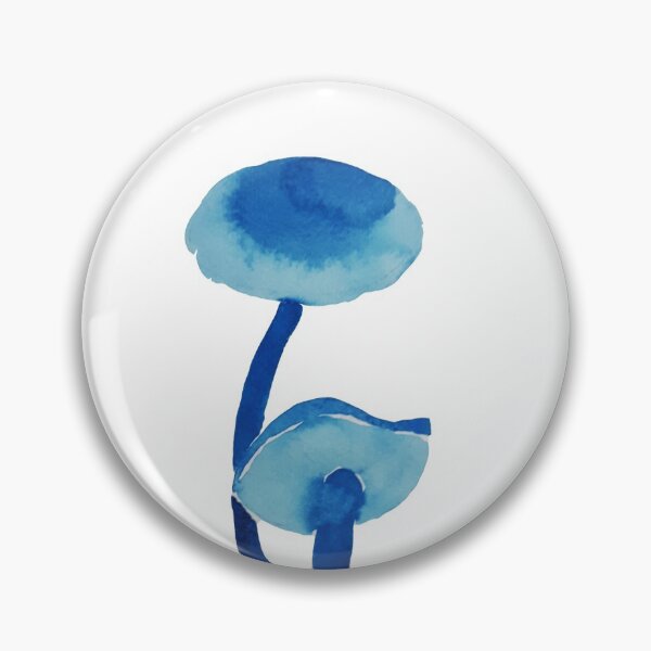 Item preview, Blue Mushrooms Watercolor designed and sold by IBB-arata.