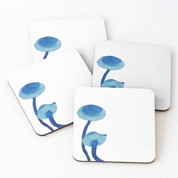 Item preview, Blue Mushrooms Watercolor designed and sold by IBB-arata.