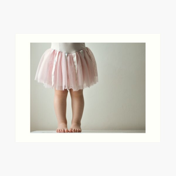 Toddler in pink tutu Art Print