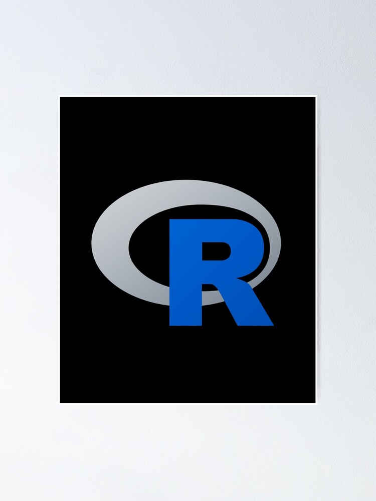 Póster «R lenguaje de programación R logo» de Birdhead | Redbubble