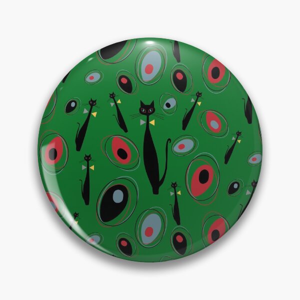 Item preview, Mid-Century Modern Art | Atomic Cats 1.1 Half-Drop Pattern  designed and sold by Old Urban Farmhouse Design Studio.
