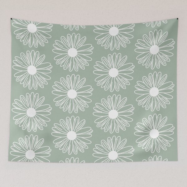 Item preview, Sage Green Daisy Pattern - Floral Pattern designed and sold by thelustrous.