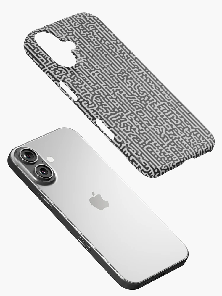 Thumbnail 2 of 4, iPhone Case, Groovy Abstract Squiggle Pattern designed and sold by RelatableTexts.