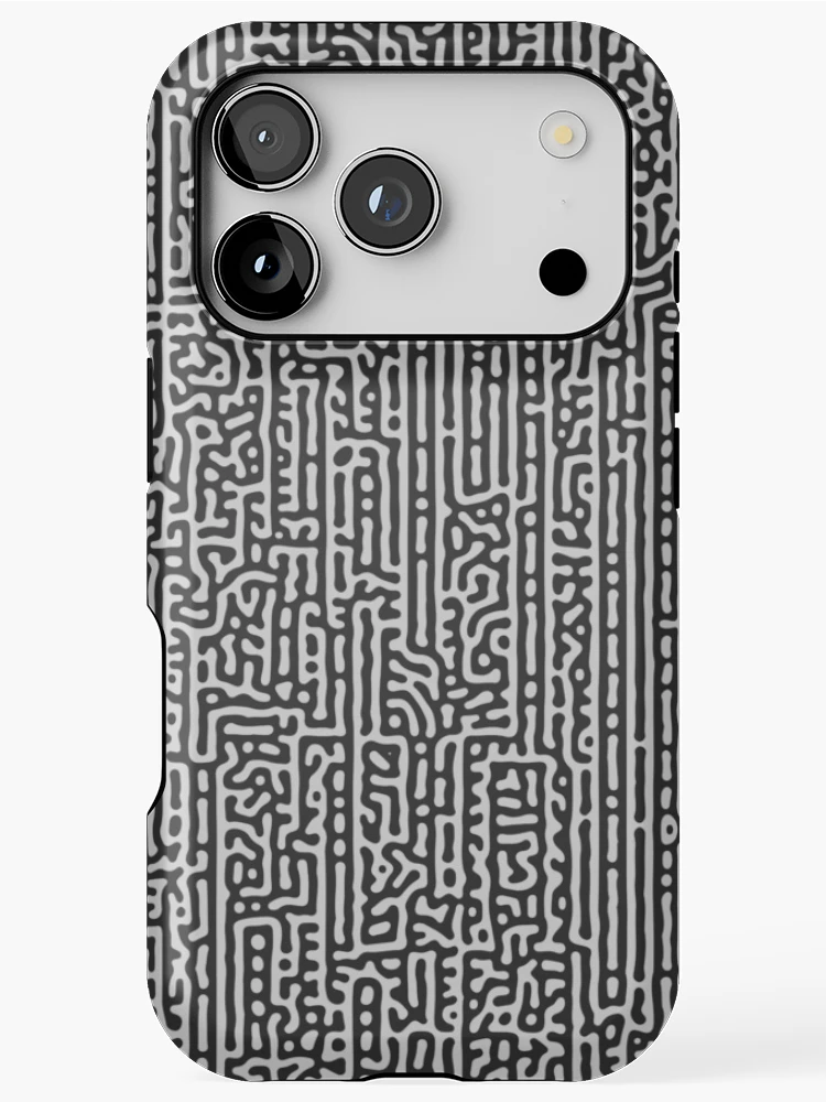 Thumbnail 1 of 4, iPhone Case, Groovy Abstract Squiggle Pattern designed and sold by RelatableTexts.