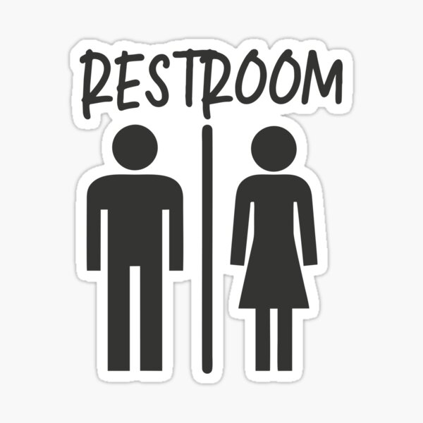 Download Restroom Artwork Stickers Redbubble