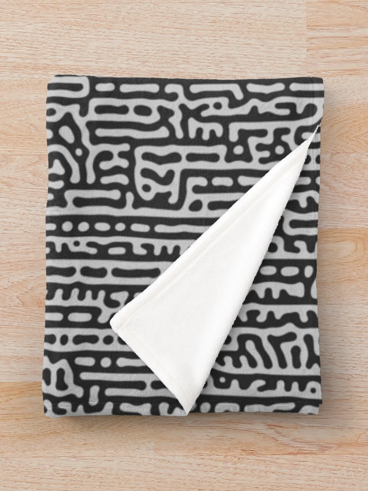 Thumbnail 3 of 6, Throw Blanket, Groovy Abstract Squiggle Pattern designed and sold by RelatableTexts.