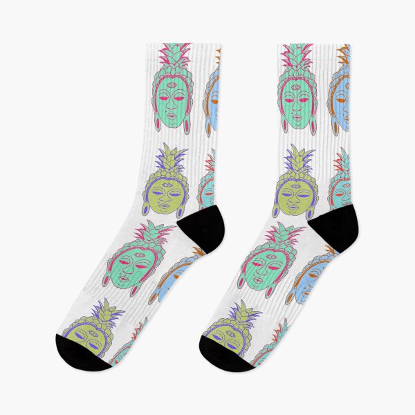 Item preview, Psychedelic Tropical Art - Pineapple Buddha Pattern designed and sold by CamBorr.