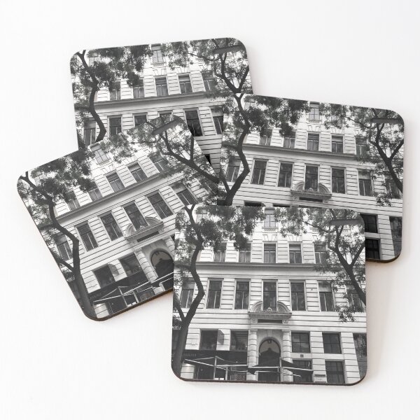Item preview, Whte facade with trees designed and sold by alinamiryuk.