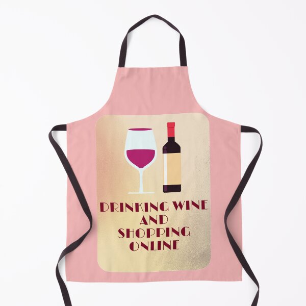 Item preview, Drinking wine and shopping online designed and sold by priyankajustine.