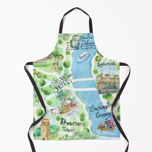 Item preview, Bucks County Pennsylvania Watercolor Illustrated Map designed and sold by tinaschofield.