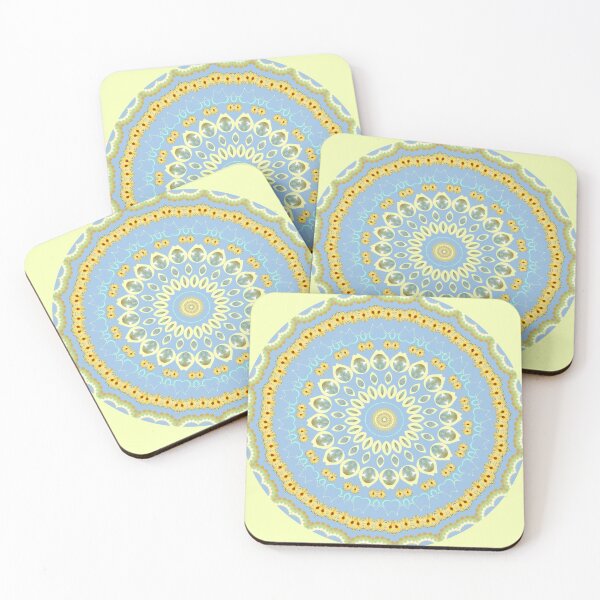 Item preview, October Birthday Opal Birthstone & Calendula Flower Mandala designed and sold by TrendyArtPrints.