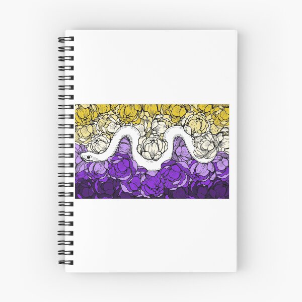 Item preview, Floral Snake Nonbinary Pride Flag designed and sold by izzychar.