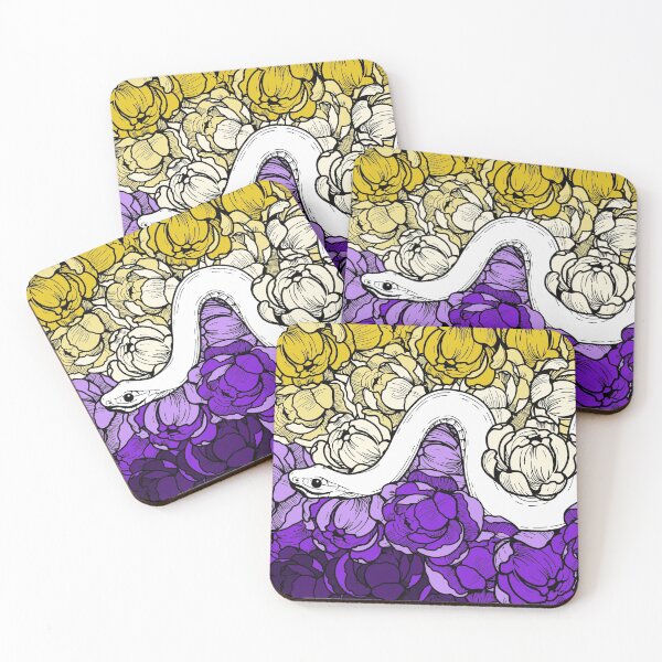 Item preview, Floral Snake Nonbinary Pride Flag designed and sold by izzychar.