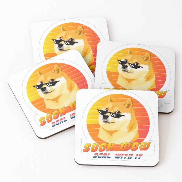 Item preview, Dogecoin To The Moon Sticker designed and sold by Habituzz Brand.
