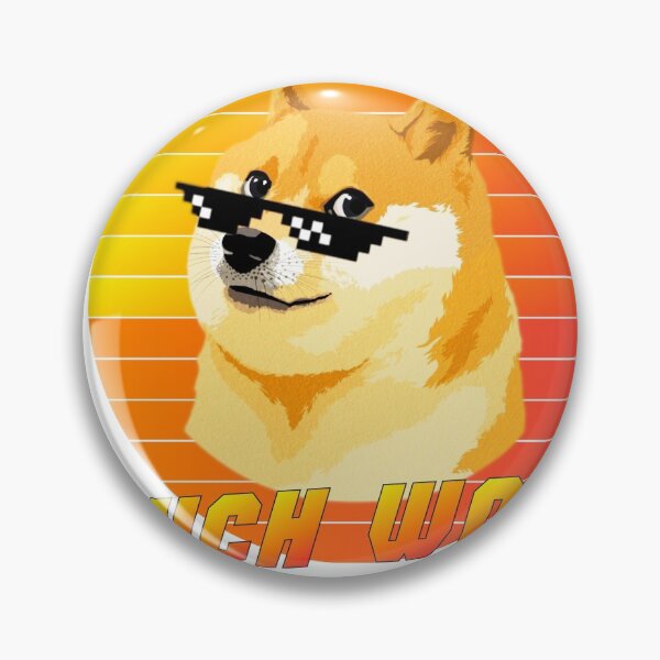 Item preview, Dogecoin To The Moon Sticker designed and sold by Habituzz Brand.