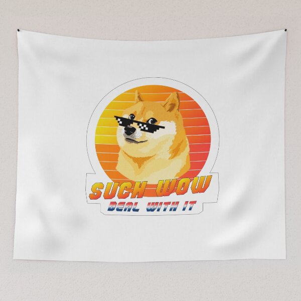 Item preview, Dogecoin To The Moon Sticker designed and sold by Habituzz Brand.