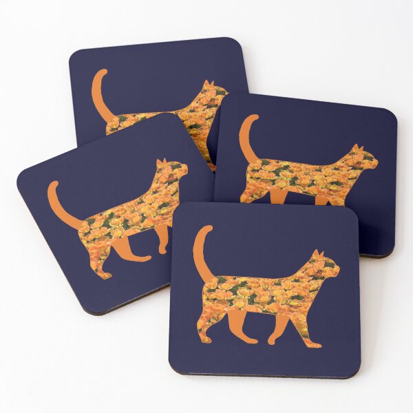 Item preview, Ginger Cat with Orange Flowers designed and sold by Pentanglement.