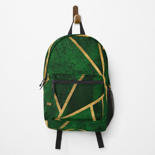 Item preview, Abstract Forest Green and Gold Geo designed and sold by AmbienceArt.
