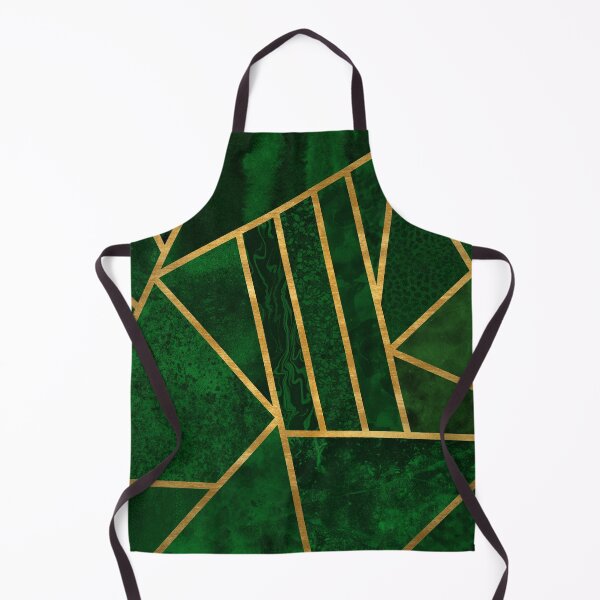 Item preview, Abstract Forest Green and Gold Geo designed and sold by AmbienceArt.