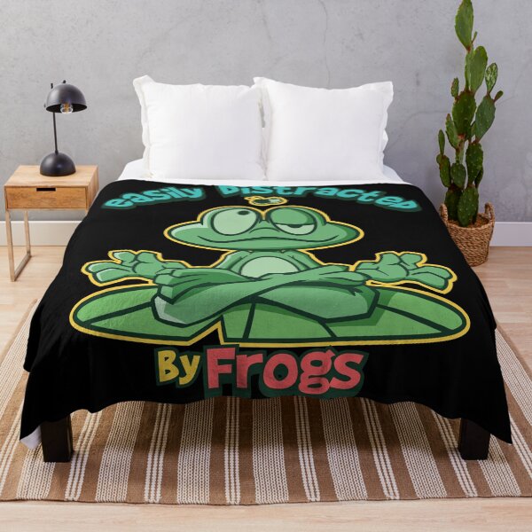 Item preview, easily distracted by frogs designed and sold by pixeldsigns.