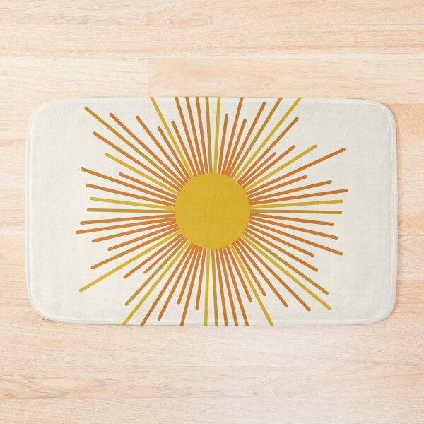 Item preview, Mid Century Modern Sunburst - Minimalist Sun in Mustard Yellow, Orange, and Cream designed and sold by kierkegaard.