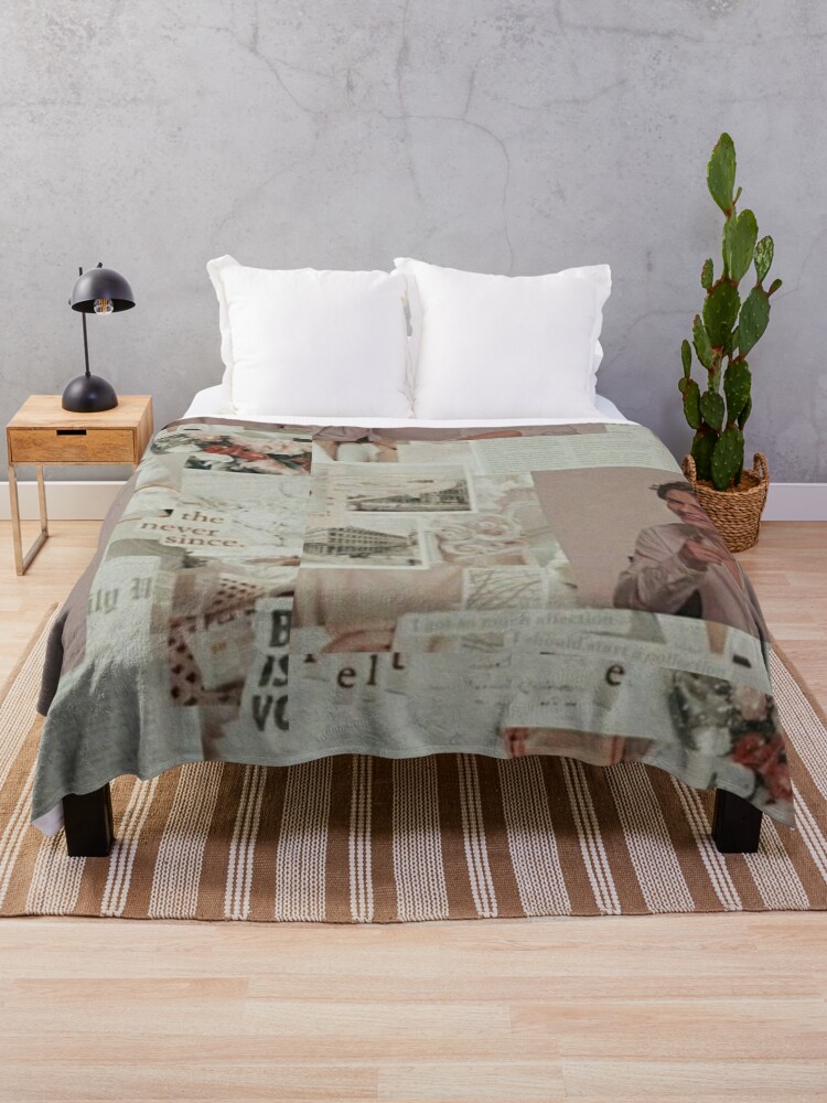 Louis Partridge Collage Throw Blanket Blankets For Bed Retro