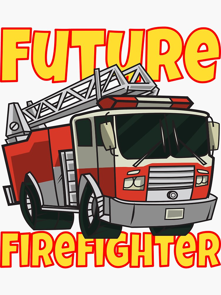Womens Firetruck Cute Future Firefighter V-Neck T-Shirt