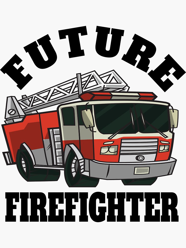 Womens Firetruck Cute Future Firefighter V-Neck T-Shirt