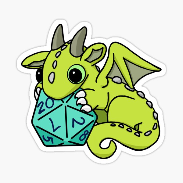 Item preview, Green Dice Goblin Dragon Baby designed and sold by Winging-It.