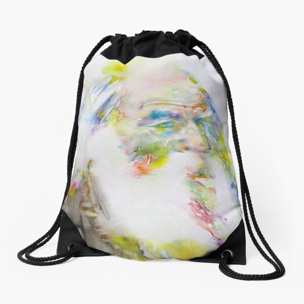 WALT WHITMAN - watercolor portrait.5 Drawstring Bag