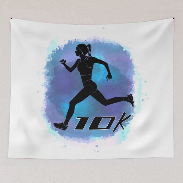 Item preview, Running 10K Race Watercolor Girl designed and sold by TheInkElephant.