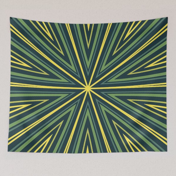Artikelvorschau, Barcode Sunburst Square (Gelbgrün) entworfen und verkauft von John Uttley.