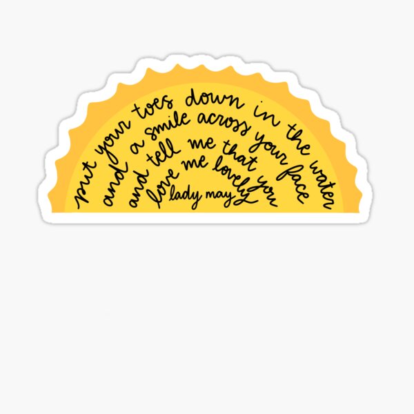 Woman Lyrics Sticker for Sale by sarah301