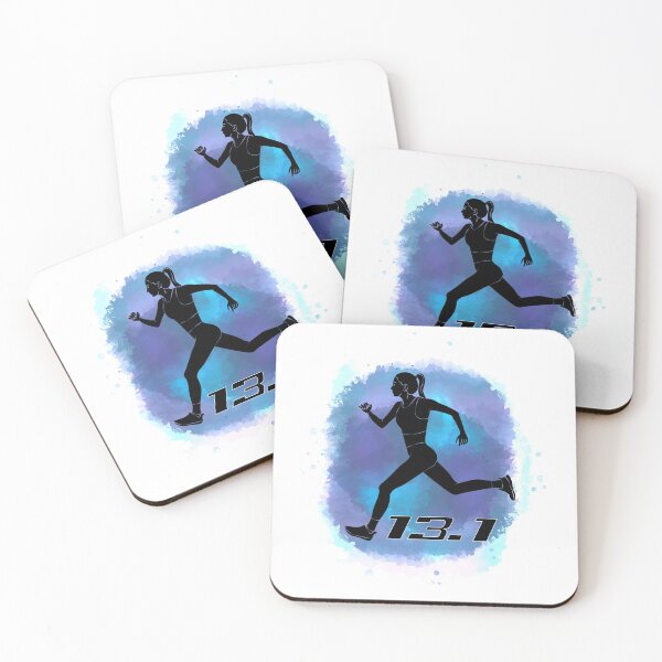 Item preview, Running Half Marathon 13.1 Race Watercolor Girl designed and sold by TheInkElephant.