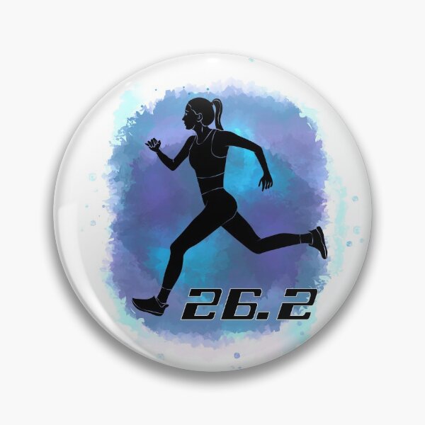 Item preview, Running Marathon 26.2 Race Watercolor Girl designed and sold by TheInkElephant.