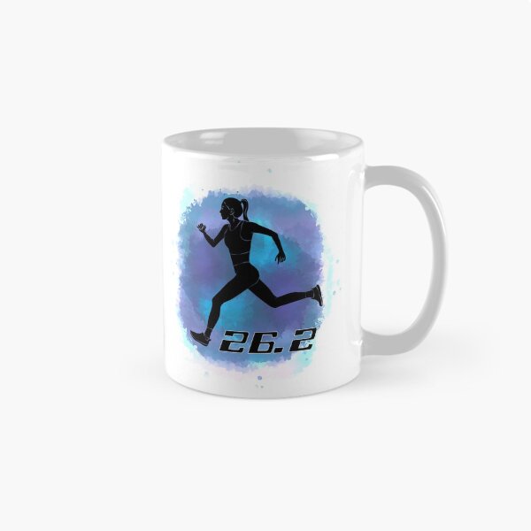 Item preview, Running Marathon 26.2 Race Watercolor Girl designed and sold by TheInkElephant.