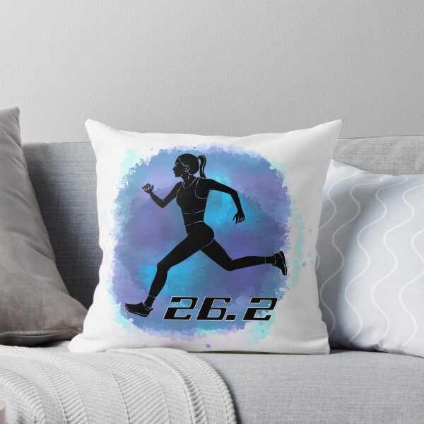 Item preview, Running Marathon 26.2 Race Watercolor Girl designed and sold by TheInkElephant.