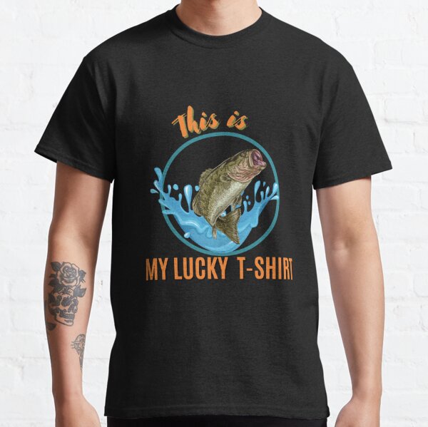 T Shirt Designs Vector Art PNG, Lucky Fishing Shirt Do Not Wash T