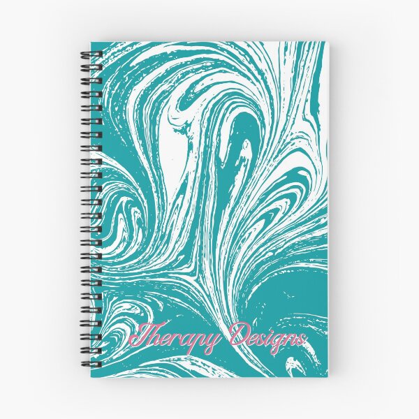 Item preview, Teal and White Abstract Swirl Marble Pattern designed and sold by Therapybykelly.