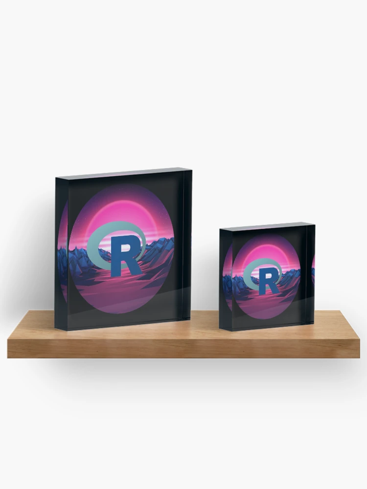 Thumbnail 3 von 5, Acrylblock, Programmiersprache R R-Logo designt und verkauft von Birdhead.