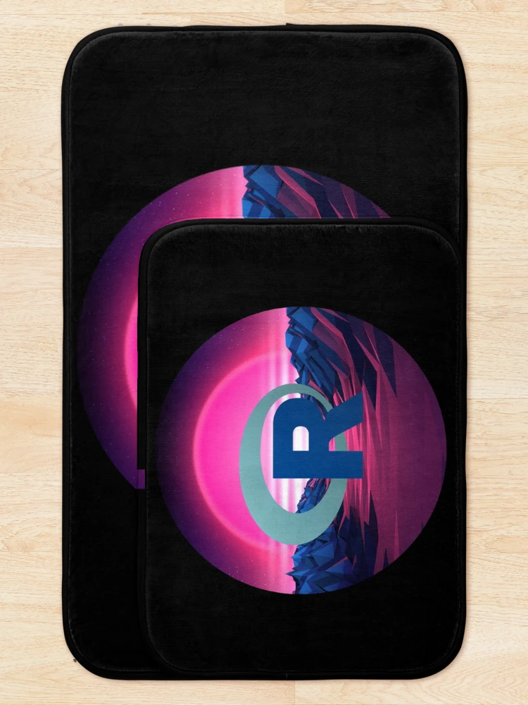 Thumbnail 5 of 6, Bath Mat, R programming language R logo designed and sold by Birdhead.