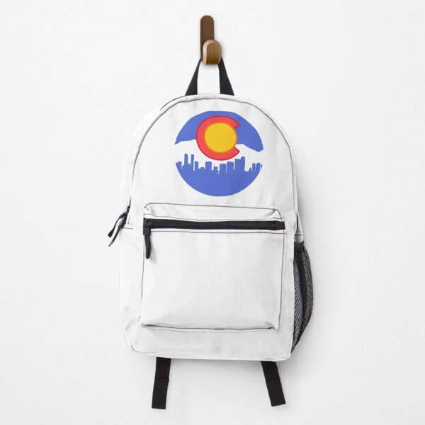 Item preview, Downtown Denver Skyline Mountains Colorado Flag designed and sold by ExploreColorado.